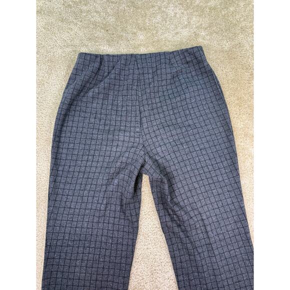 J.Jill Pants Small S Ponte Slim Leg Gray Check Pull On Stretch B607 - Picture 4 of 9